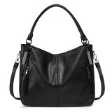 Leather handbag large capacity casual one shoulder diagonal cross bag