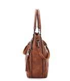 Leather handbag large capacity casual one shoulder diagonal cross bag