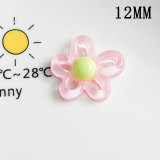 12MM Transparent hollow flowers Resin snap button charms