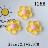 12MM Cute Pig Frog Transparent Flower Cream Gel Resin snap button charms