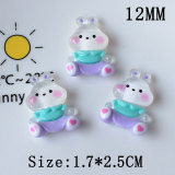 12MM Cute Pig Frog Transparent Flower Cream Gel Resin snap button charms