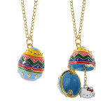 Fun Egg Coolommy Necklace Colorless Kitty Cat Pendant Necklace