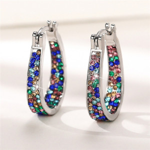 Colorful diamond earrings