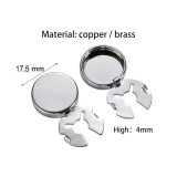 Metal cufflinks for men's clothing accessories Copper circular metal buttons