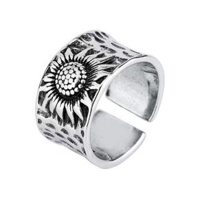 Sunflower Wide Face Open Ring