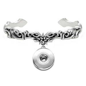Ancient rattan Pentagram cross pattern bracelet fit 20MM  Snaps button jewelry wholesale