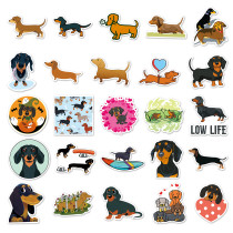50 pieces of dachshund dog graffiti stickers cartoon animal stickers DIY phone case luggage waterproof stickers