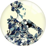 20MM Elegant lady glass snap button charms