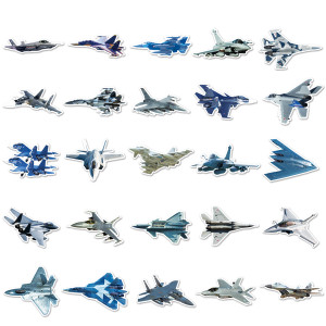 50 fighter jet graffiti stickers, personalized and cool military stickers, DIY phone case, luggage waterproof sticker