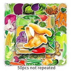 50 vegetable graffiti stickers cartoon children's stickers DIY phone case luggage waterproof stickers