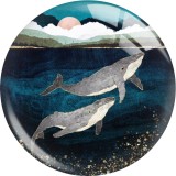 20MM animal glass snap button charms