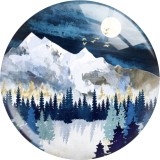 20MM views star moon glass snap button charms