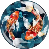 20MM animal glass snap button charms