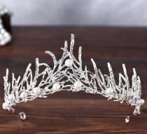 Pearl Alloy Crystal Crown Wedding Ball Party Bridal Crown