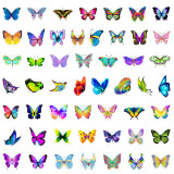 50 pieces of colorful butterfly graffiti stickers, luggage, skateboard, computer, laptop waterproof stickers