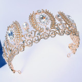 Pearl  Alloy Crystal Crown Wedding Ball Party Bridal Crown