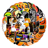 50 Halloween Graffiti Stickers Laptop Computer Water Cup Refrigerator Decoration Waterproof Stickers