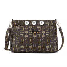 Large capacity fashionable printed shoulder bag diagonal cross bag fit 20MM Snaps button jewelry wholesale