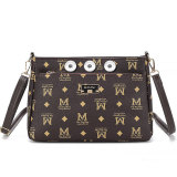 Large capacity fashionable printed shoulder bag diagonal cross bag fit 20MM Snaps button jewelry wholesale