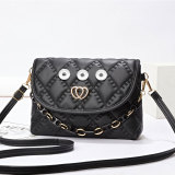 Fashionable trend large capacity chain bag, underarm bag, checkered commuting shoulder bag fit 20MM Snaps button jewelry wholesale