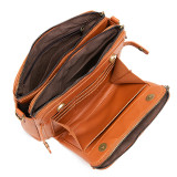 Three Layer Leather Crossbody Bag