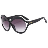 Butterfly framed sunglasses with hollowed out cross over sunglasses for UV protection