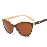 Sunglasses with leather inlay and polarized light protection against UV rays