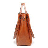 Fashionable oil wax leather one shoulder crossbody carrying bag fit 20MM Snaps button jewelry wholesale