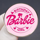 Barbie brooch metal alloy badge