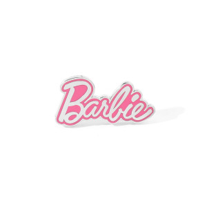 Barbie brooch pink Barbie doll English letter metal badge alloy drop enamel