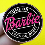 Barbie brooch metal alloy badge
