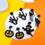 Halloween party acrylic earrings, funny pumpkin ghost earrings