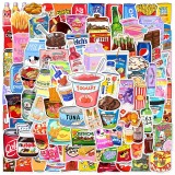 100 Snack Graffiti Stickers Trolley Box Insulation Cup Speaker Skateboard Notebook Waterproof Stickers