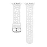42/44/45MM Suitable for Apple Watch Strap iwatch Hollow Silicone Strap Apple Watch Leopard Pattern Strap (excluding dial)