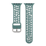 42/44/45MM Suitable for Apple Watch Strap iwatch Hollow Silicone Strap Apple Watch Leopard Pattern Strap (excluding dial)