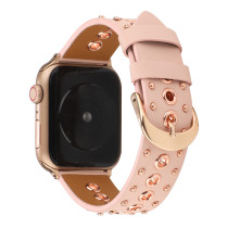 38/40/41mm Suitable for Apple watch strap, punk rivet strap, genuine leather strap  (excluding dial)
