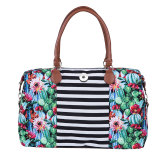 Canvas bag printed portable travel bag large bag fit 20MM Snaps button jewelry wholesale