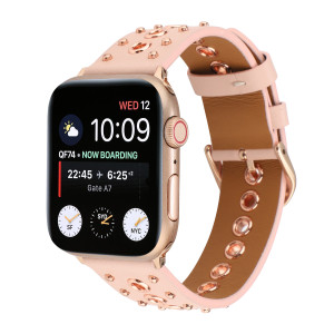 42/44/45MM Suitable for Apple watch strap, punk rivet strap, genuine leather strap  (excluding dial)