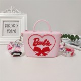 Silicone Barbie Bag Shoulder Bag Children's Cute Love Crossbody Bag