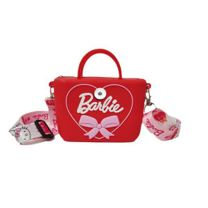 Barbie Silicone Bag Shoulder Bag Children's Cute Love Crossbody Bag fit 20MM Snaps button jewelry wholesale