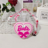 Barbie Silicone Bag Shoulder Bag Children's Cute Love Crossbody Bag fit 20MM Snaps button jewelry wholesale