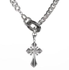 Stainless steel cross pendant Cuban necklace