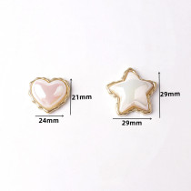12MM love star Resin snap button charms