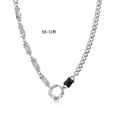 Stainless steel irregular splicing necklace