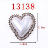 20MM love  rhinestone pearl snap button charms
