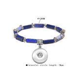 Natural Stone Elastic Bracelet fit 20MM  Snaps button jewelry wholesale