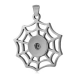 （Delivery time of 7 days）2 styles Stainless steel Christmas Tree Halloween Spider Web Pendant fit 20MM Snaps button jewelry wholesale