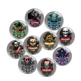 20MM Halloween movie Print glass snap button charms