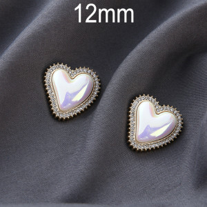 12MM love  Metal   Resin snap button charms