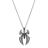 Stainless Steel Halloween Spider Man Pendant Necklace Halloween Gift